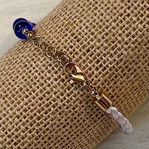 Elegant Anchor Pendant with Blue Beads - Picture 3 of 4